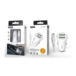 SMART CAR CHARGER WITH MICRO CABLE 2 USB 2.4A MTK WHITE SMART CAR CHARGER WITH MICRO CABLE 2 USB 2.4A MTK WHITE